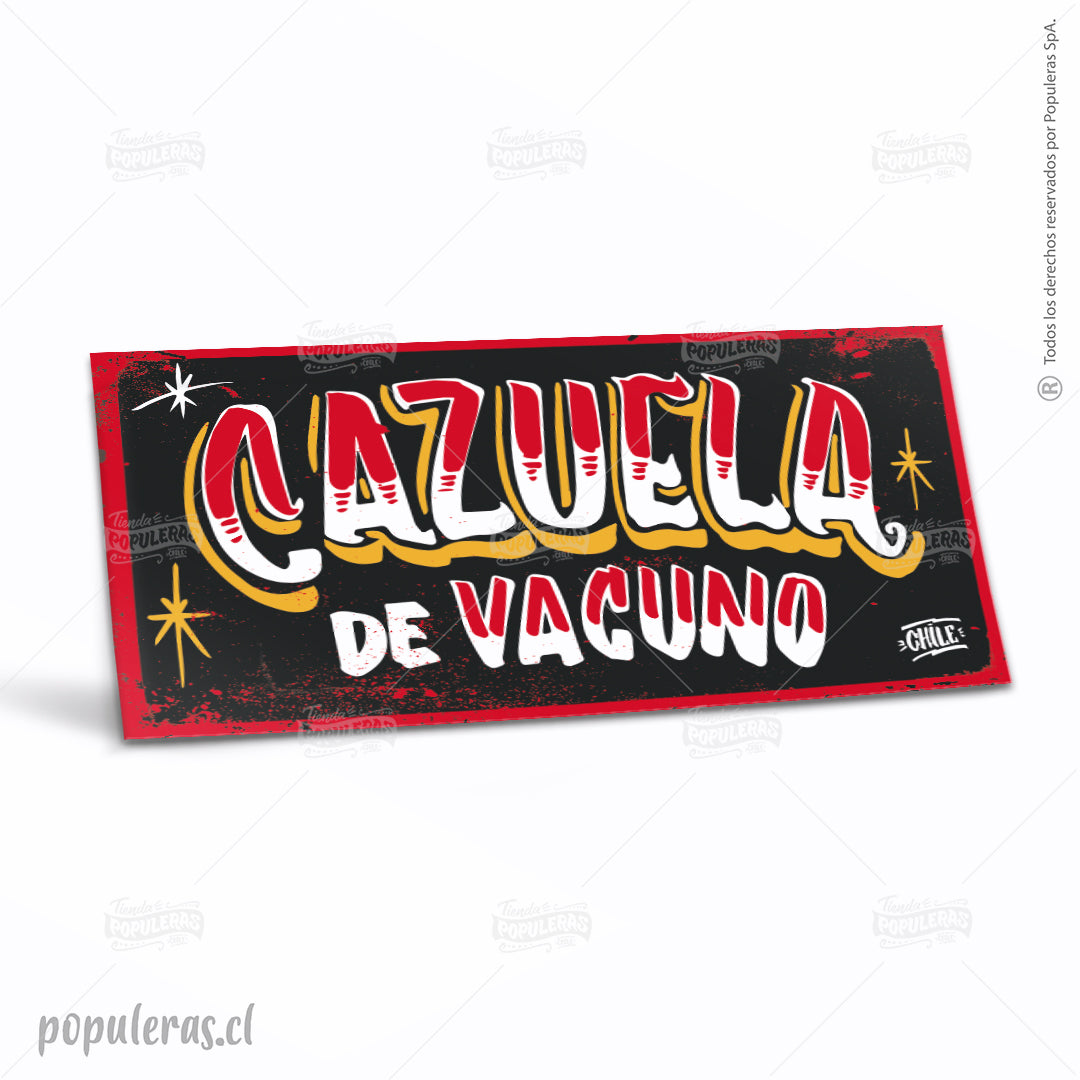 Cartel Cazuela de Vacuno