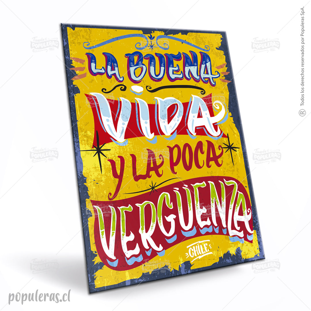 Cartel La Buena Vida y la Poca Vergüenza XL