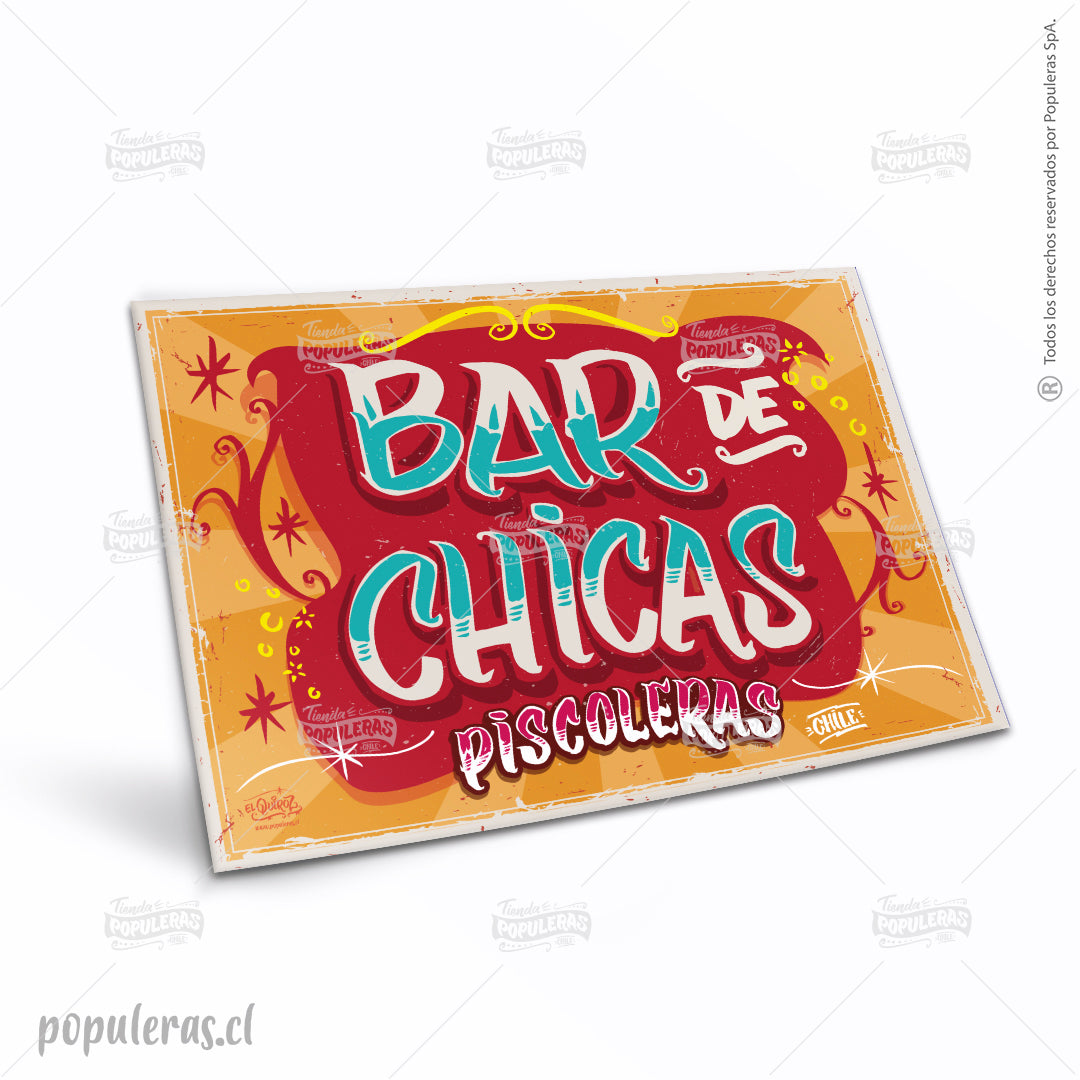 Cartel Bar de Chicas