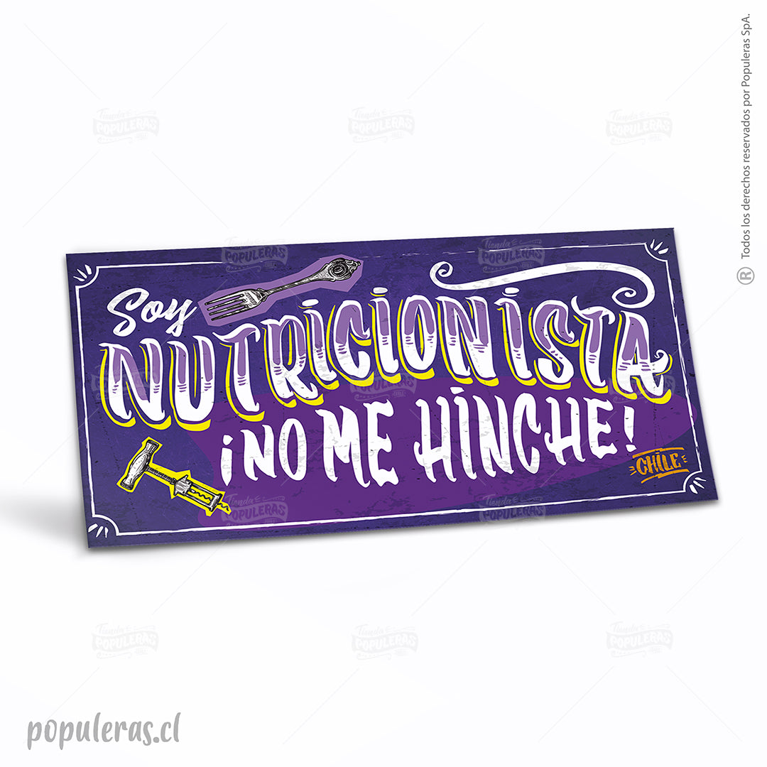 Cartel Soy Nutricionista