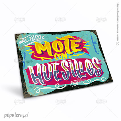 Cartel Mote con Huesillos - Populeras