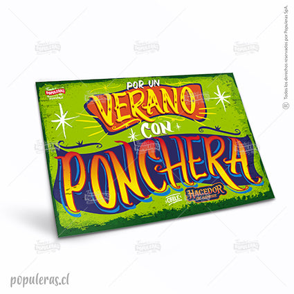 Cartel Por un Verano con Ponchera - Populeras