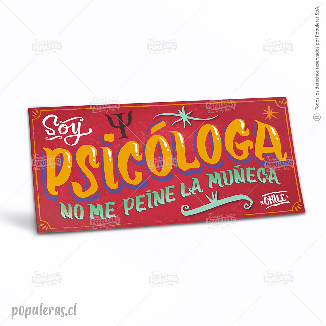 Cartel Soy Psicóloga