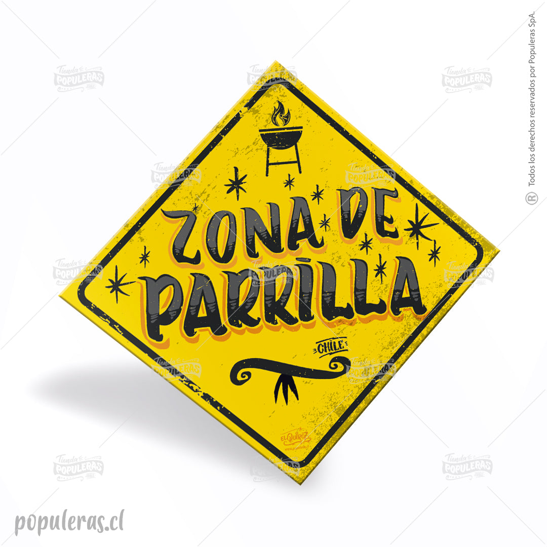 Cartel Zona de Parrilla