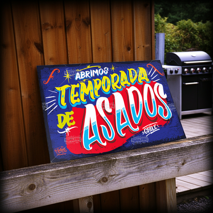 Cartel Abrimos temporada de asados XL