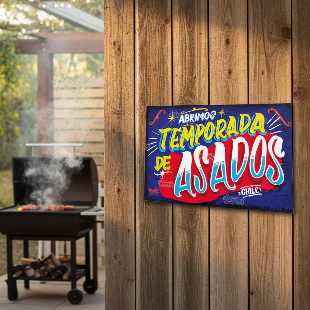 Cartel Abrimos temporada de asados XL