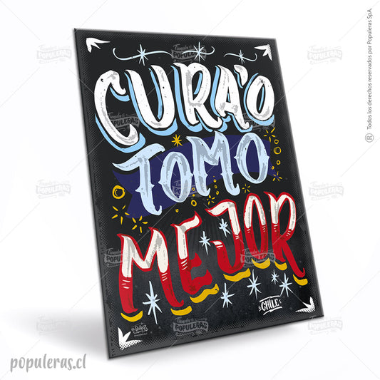 Cartel Cura'o tomo mejor XL