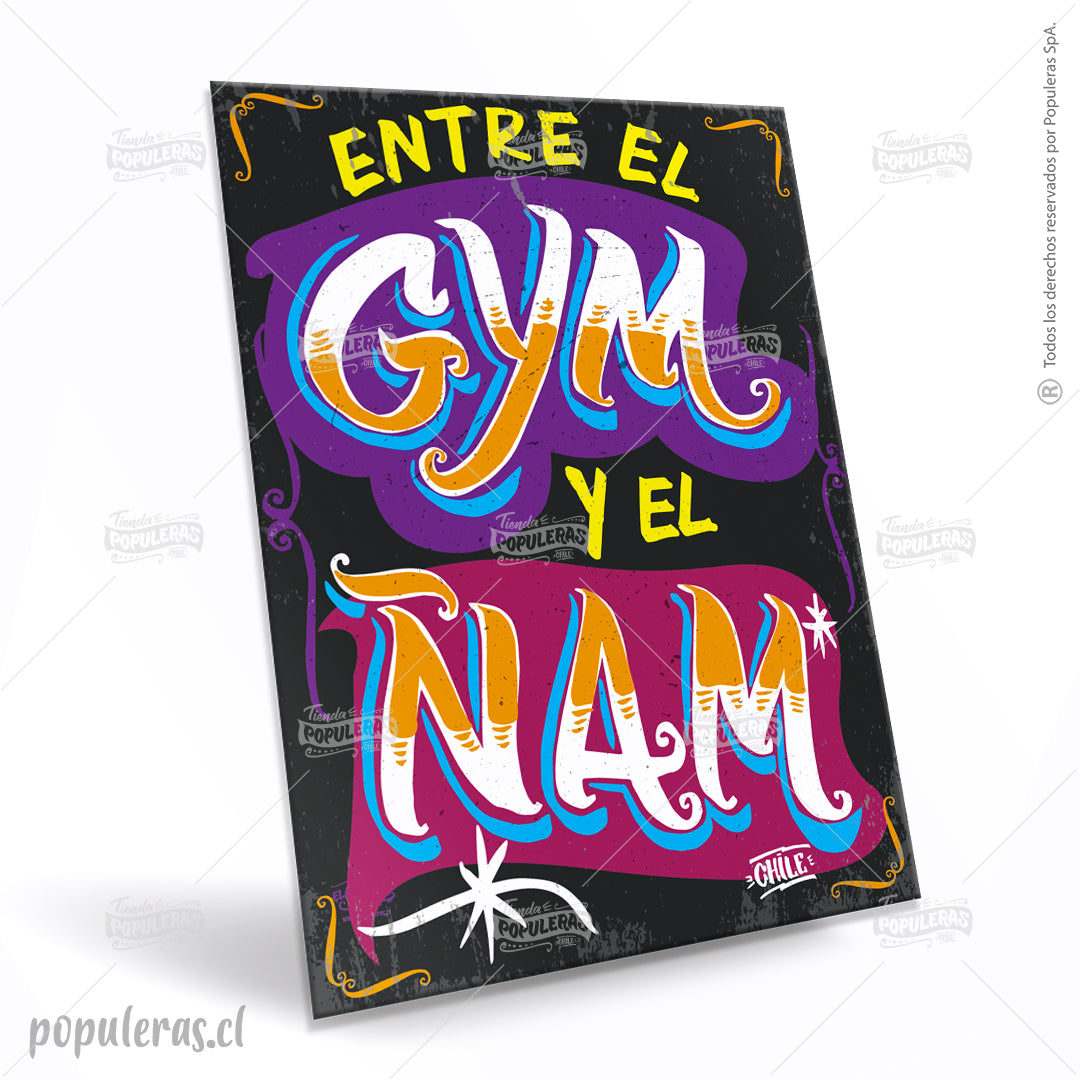 Cartel Entre el Gym y el Ñam
