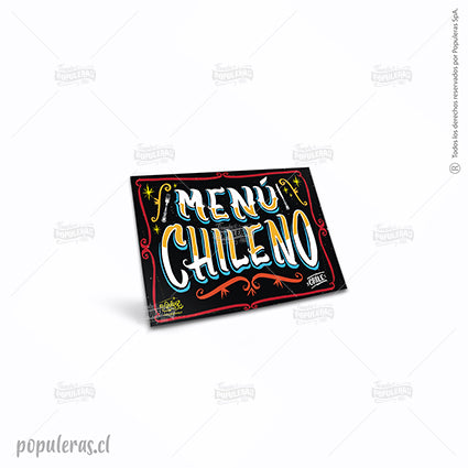 Cartel Menú Chileno - Populeras